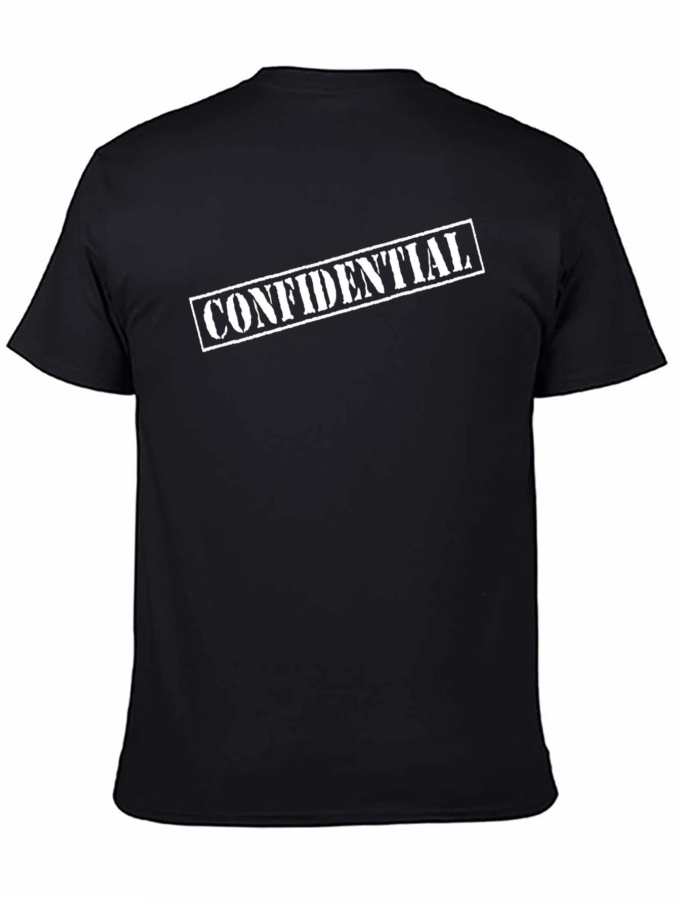 Confidential Graphic Tee - Black Cotton T-Shirt