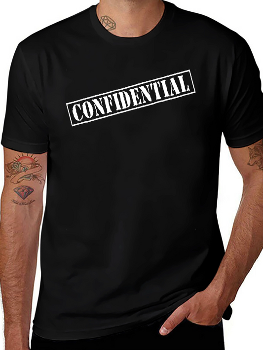 Confidential Graphic Tee - Black Cotton T-Shirt