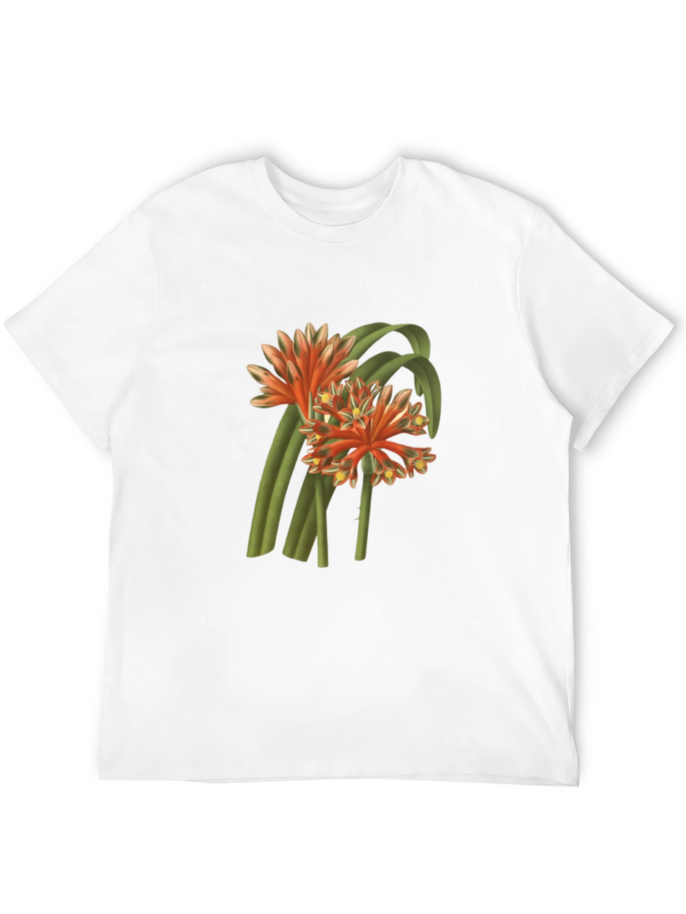 Botanical Flower Graphic Tee - Black