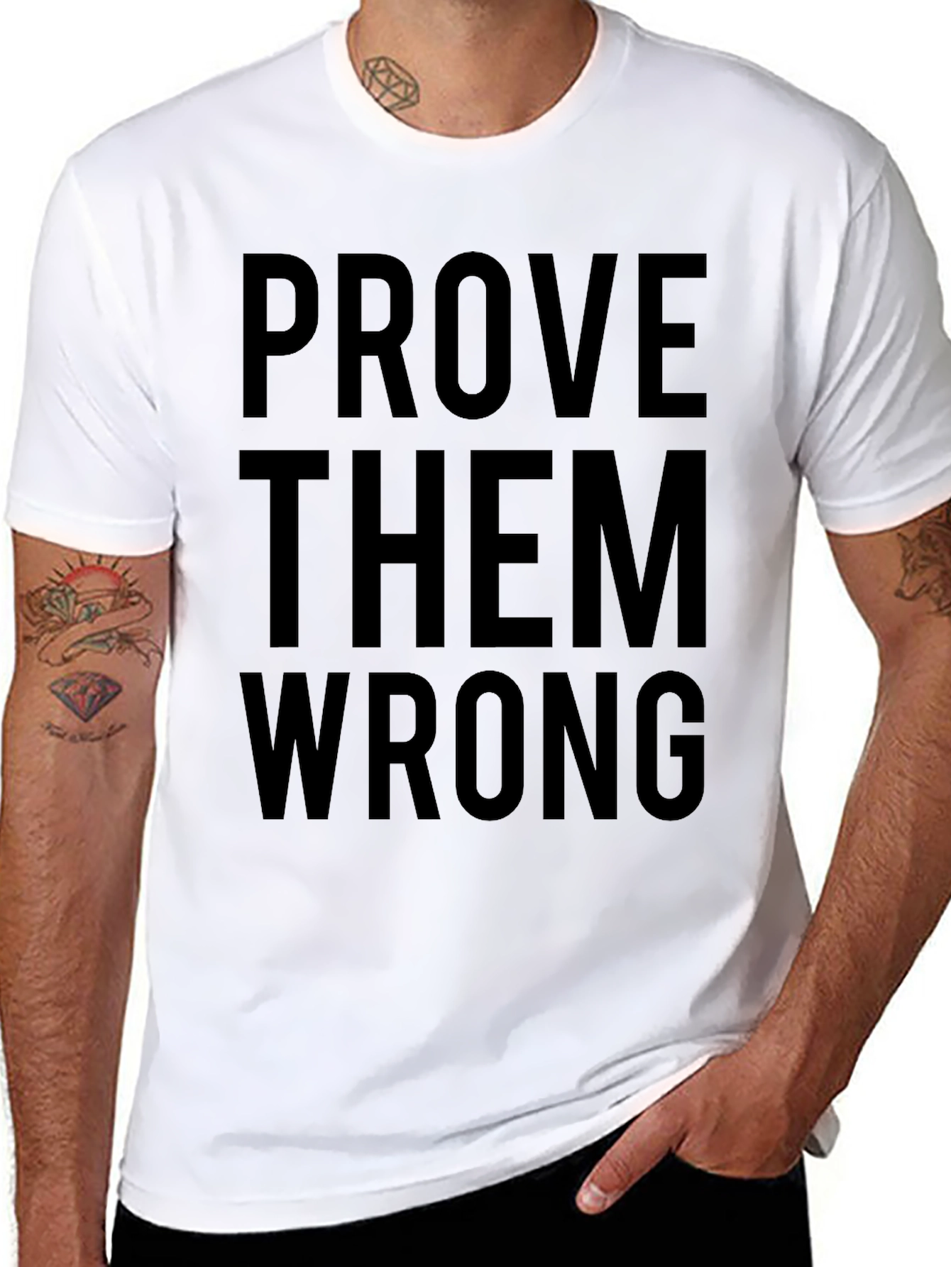 Prove Them Wrong Graphic Tee - Black Cotton T-Shirt