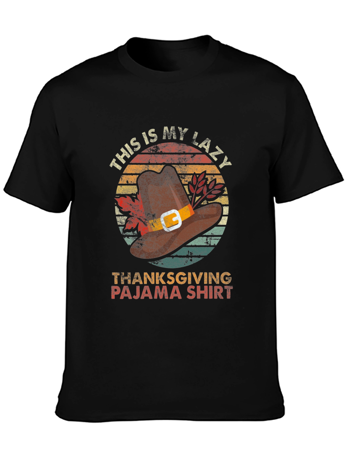 Lazy Thanksgiving Pajama Shirt | Novelty Holiday Tee