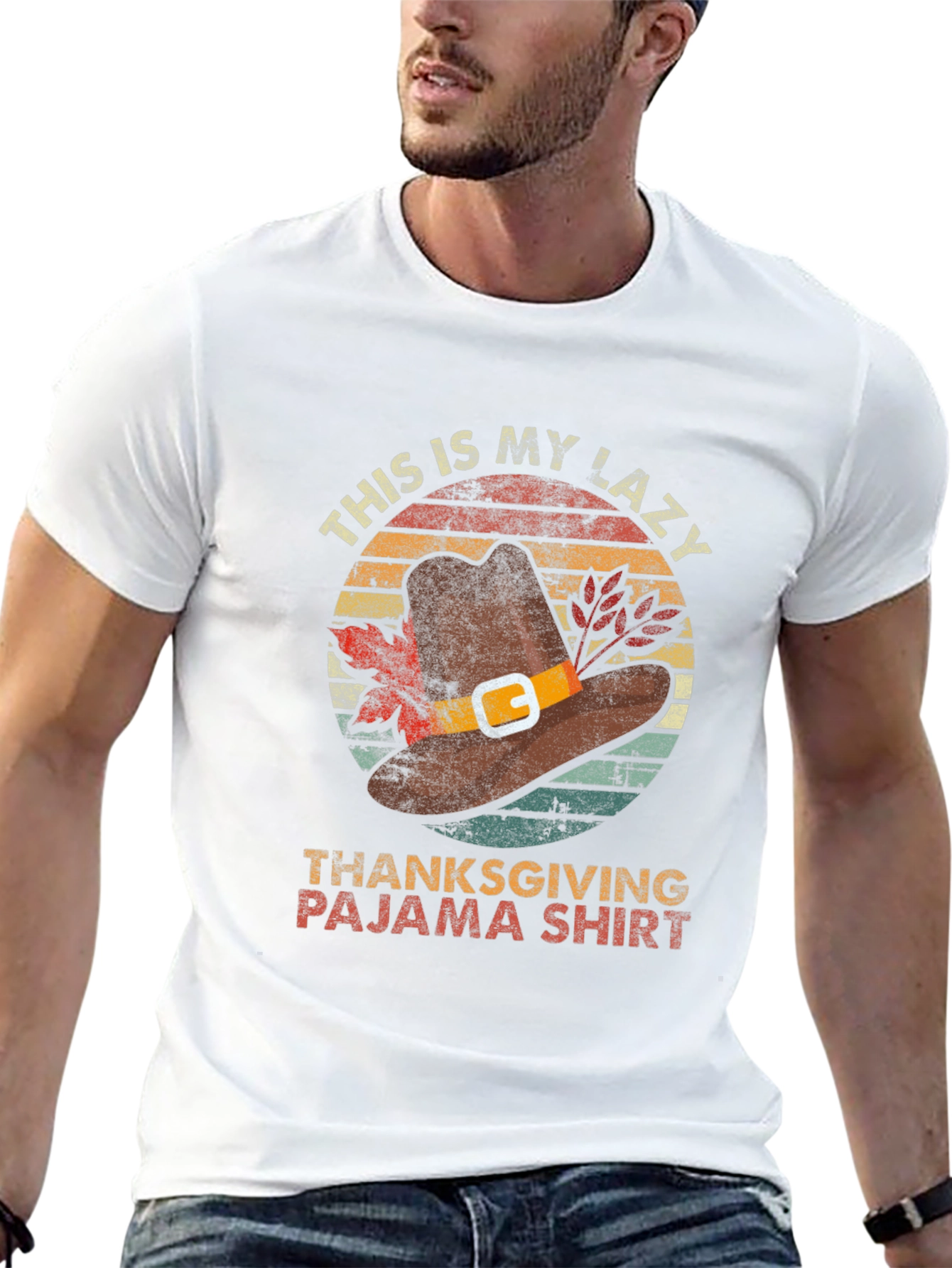 Lazy Thanksgiving Pajama Shirt | Novelty Holiday Tee