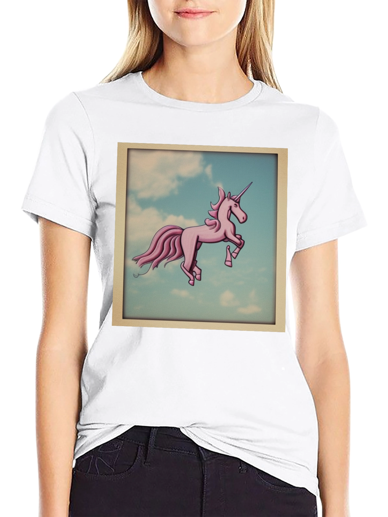 Unicorn in the Sky Black T-Shirt