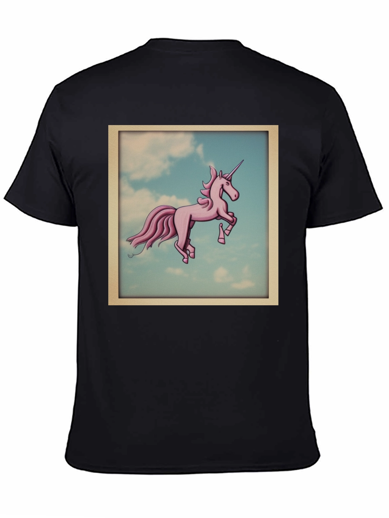 Unicorn in the Sky Black T-Shirt
