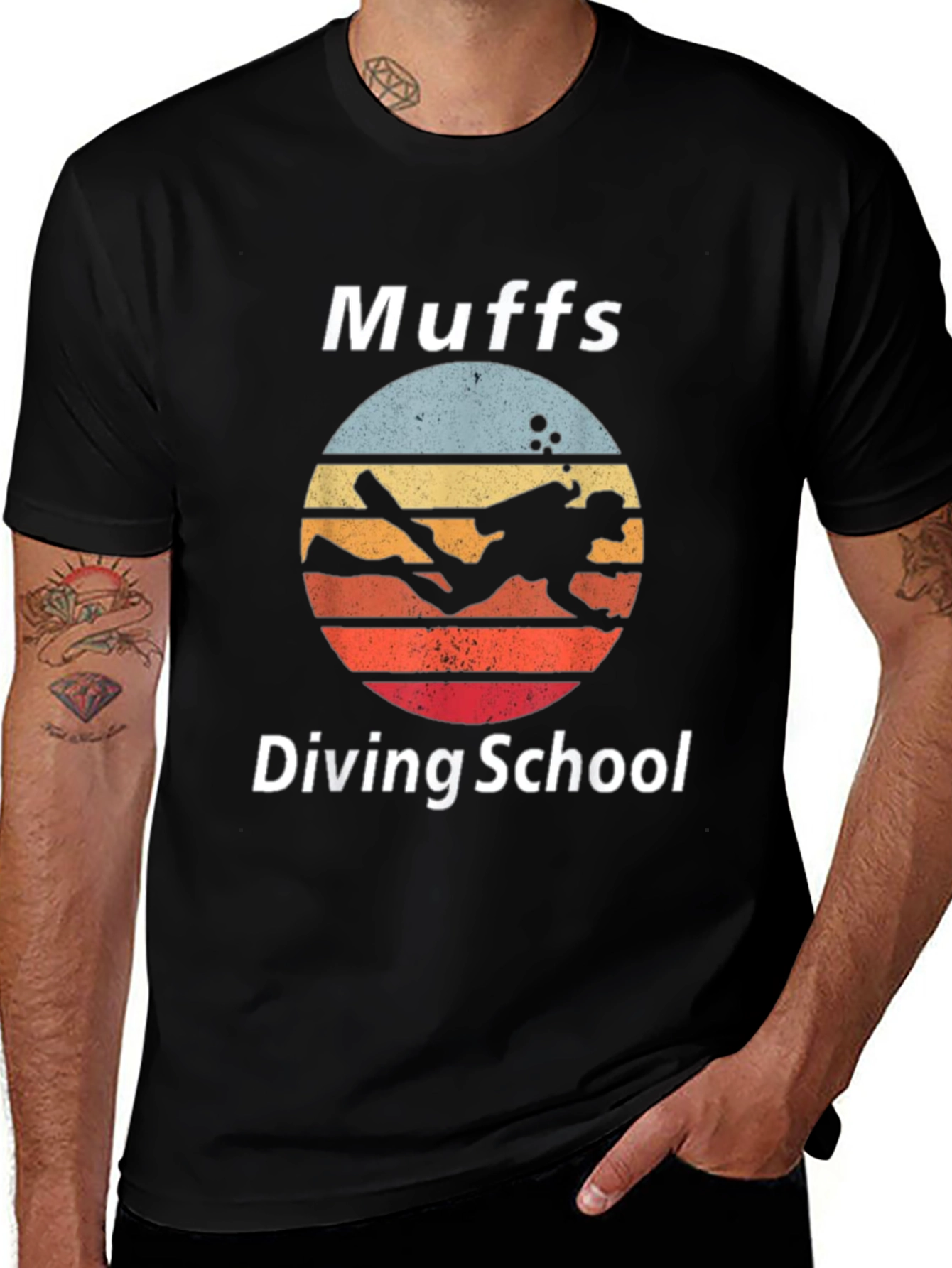 Muffs Diving School Black T-Shirt