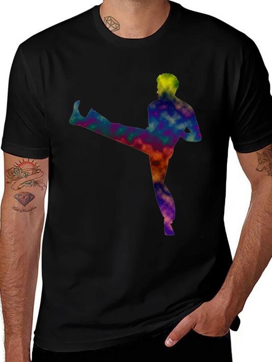 Kickin Style: Colorful Karate Graphic Tee