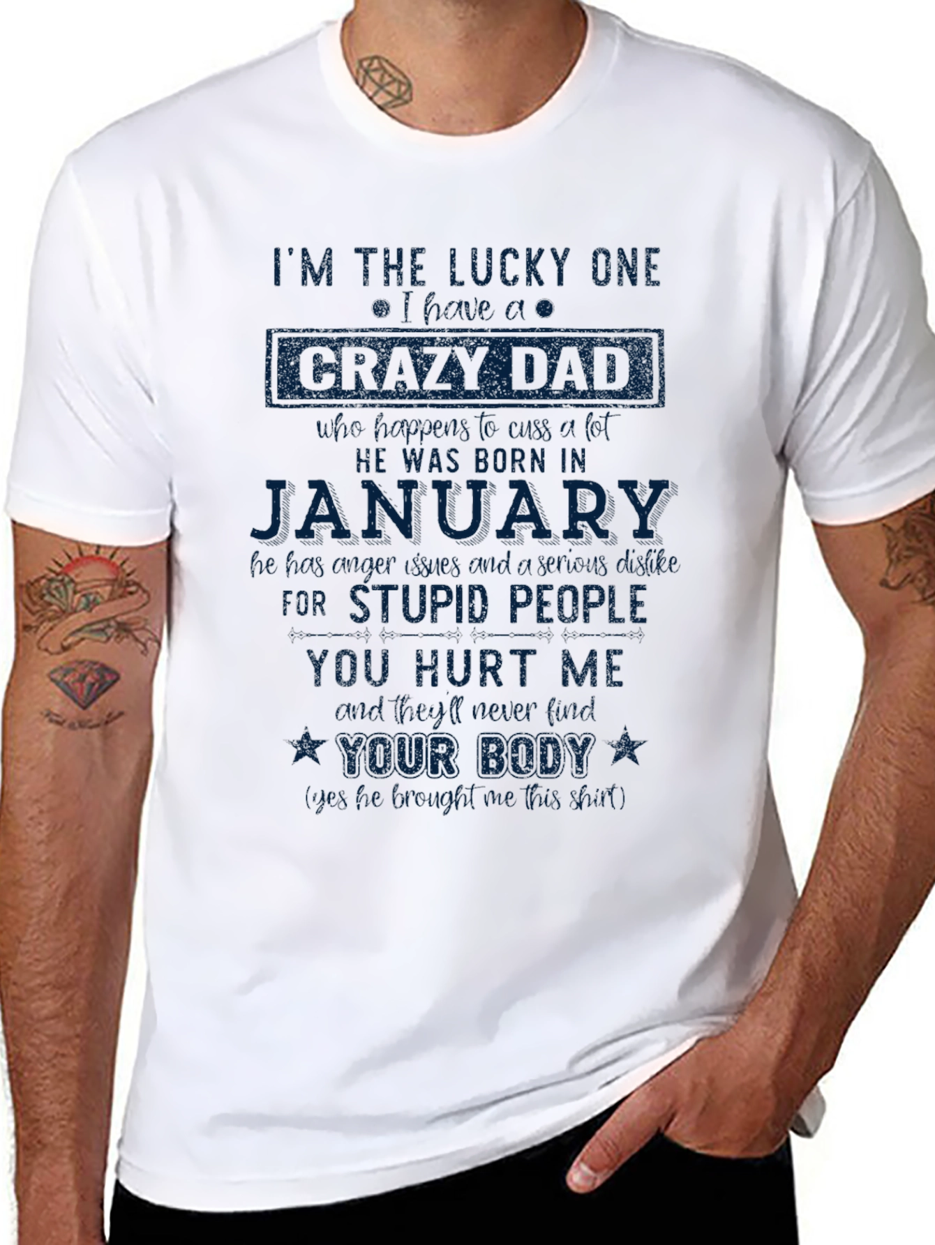 Lucky One Crazy Dad January Graphic Tee