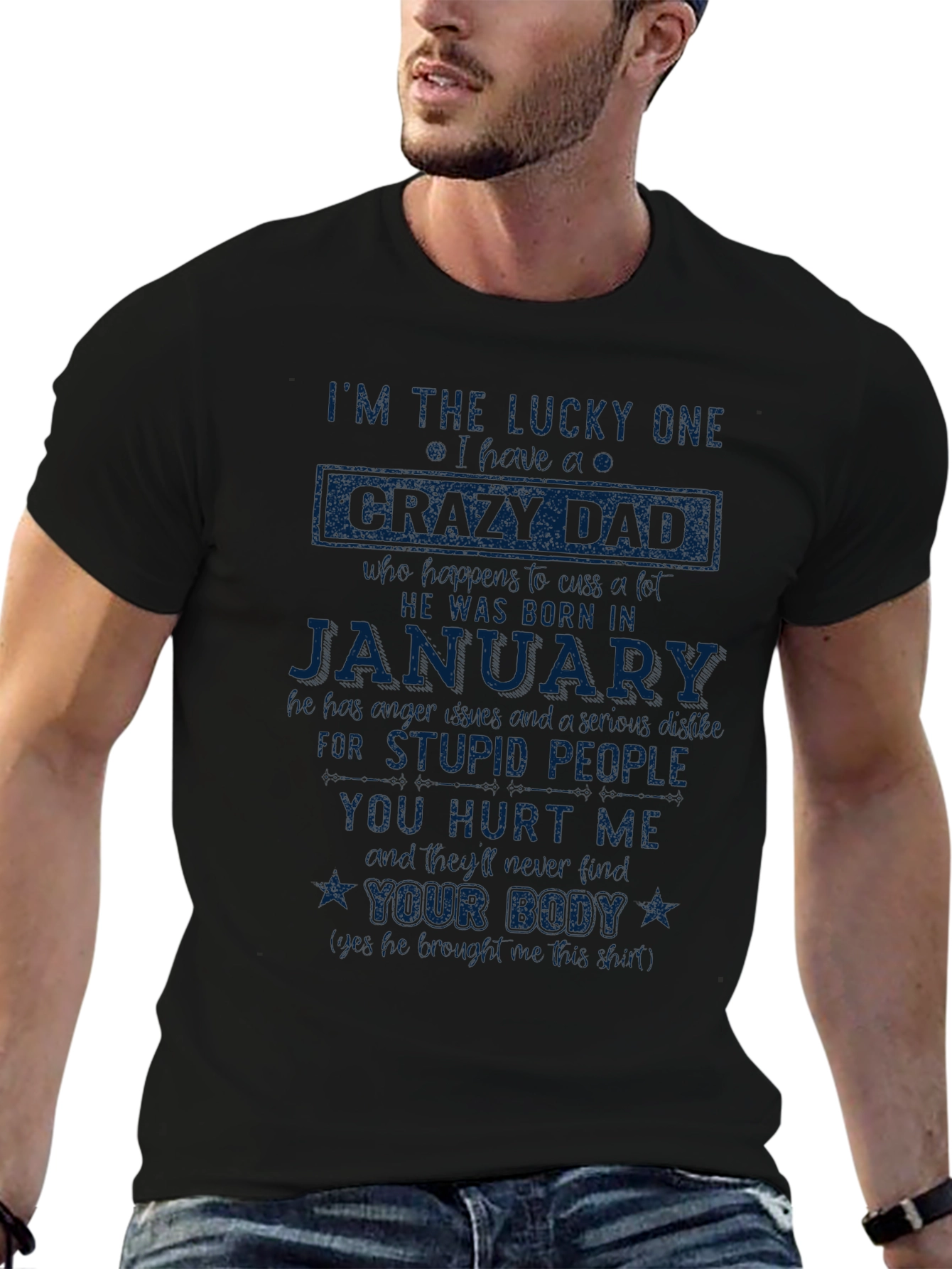 Lucky One Crazy Dad January Graphic Tee