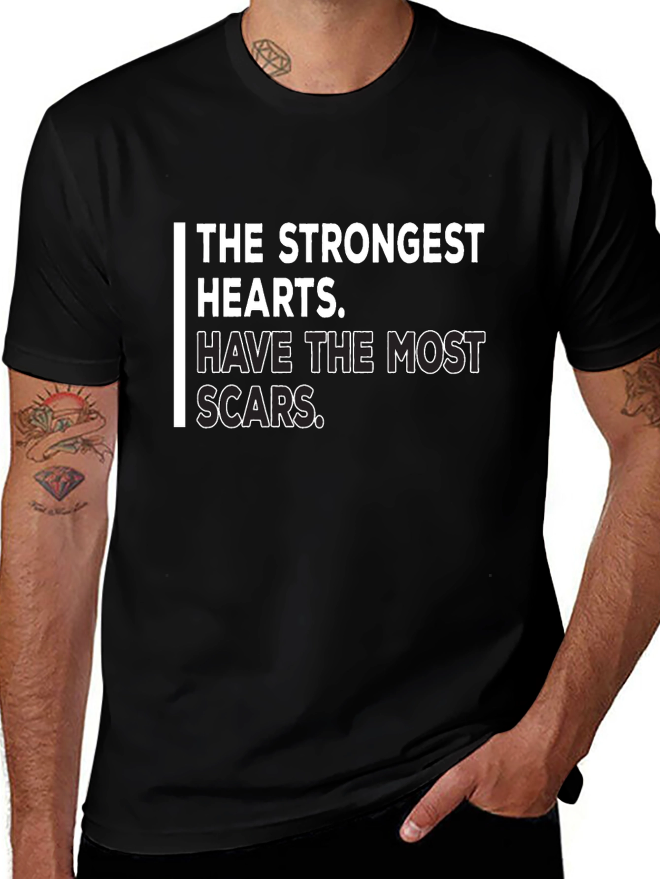 Strongest Hearts Graphic T-Shirt - Inspirational Quote Tee