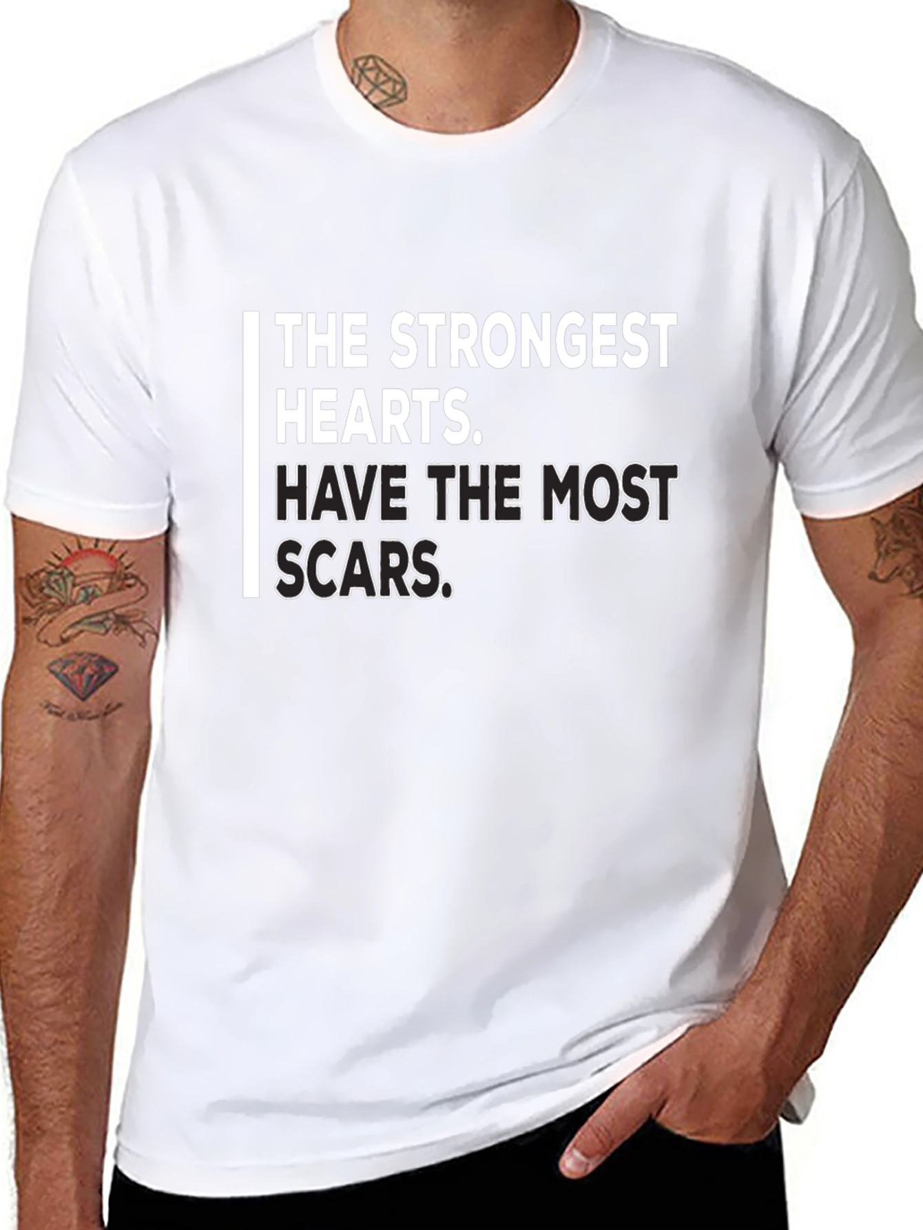 Strongest Hearts Graphic T-Shirt - Inspirational Quote Tee