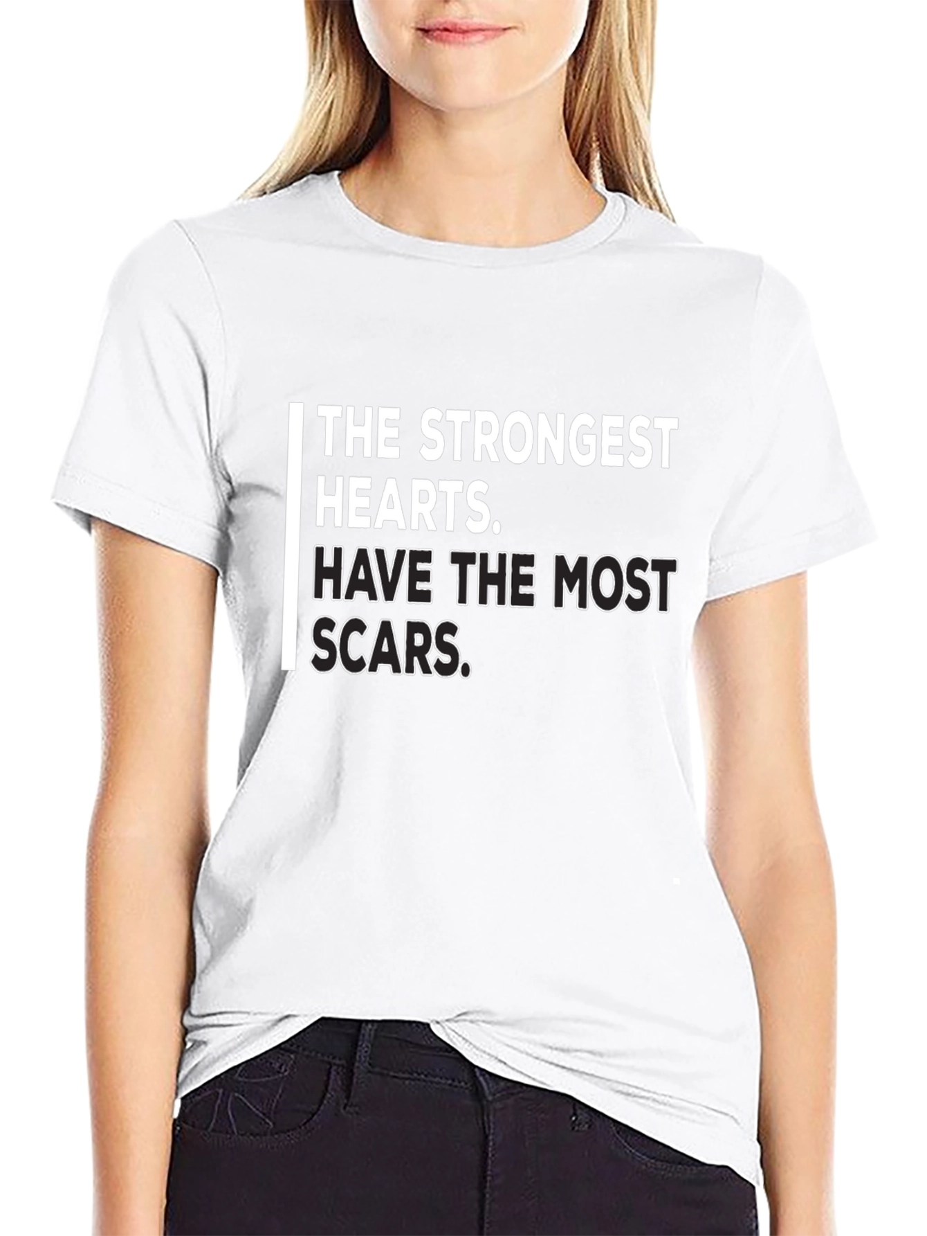 Strongest Hearts Graphic T-Shirt - Inspirational Quote Tee