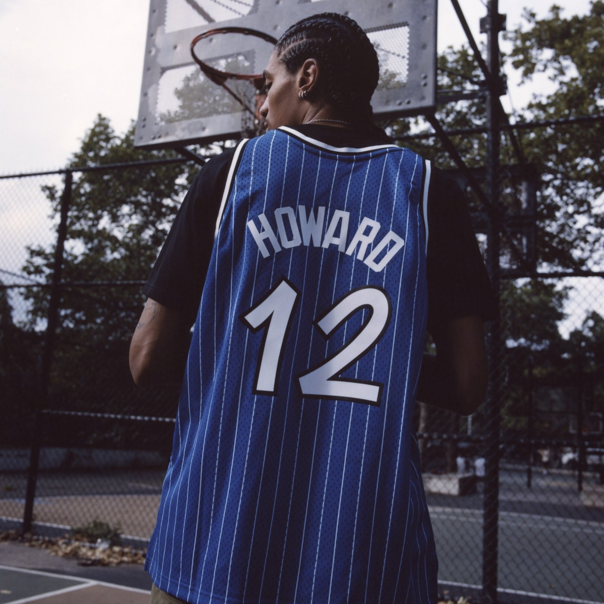 Men's Orlando Magic Dwight Howard Blue 2004/05 Hardwood Classics Hall of Fame Swingman Jersey