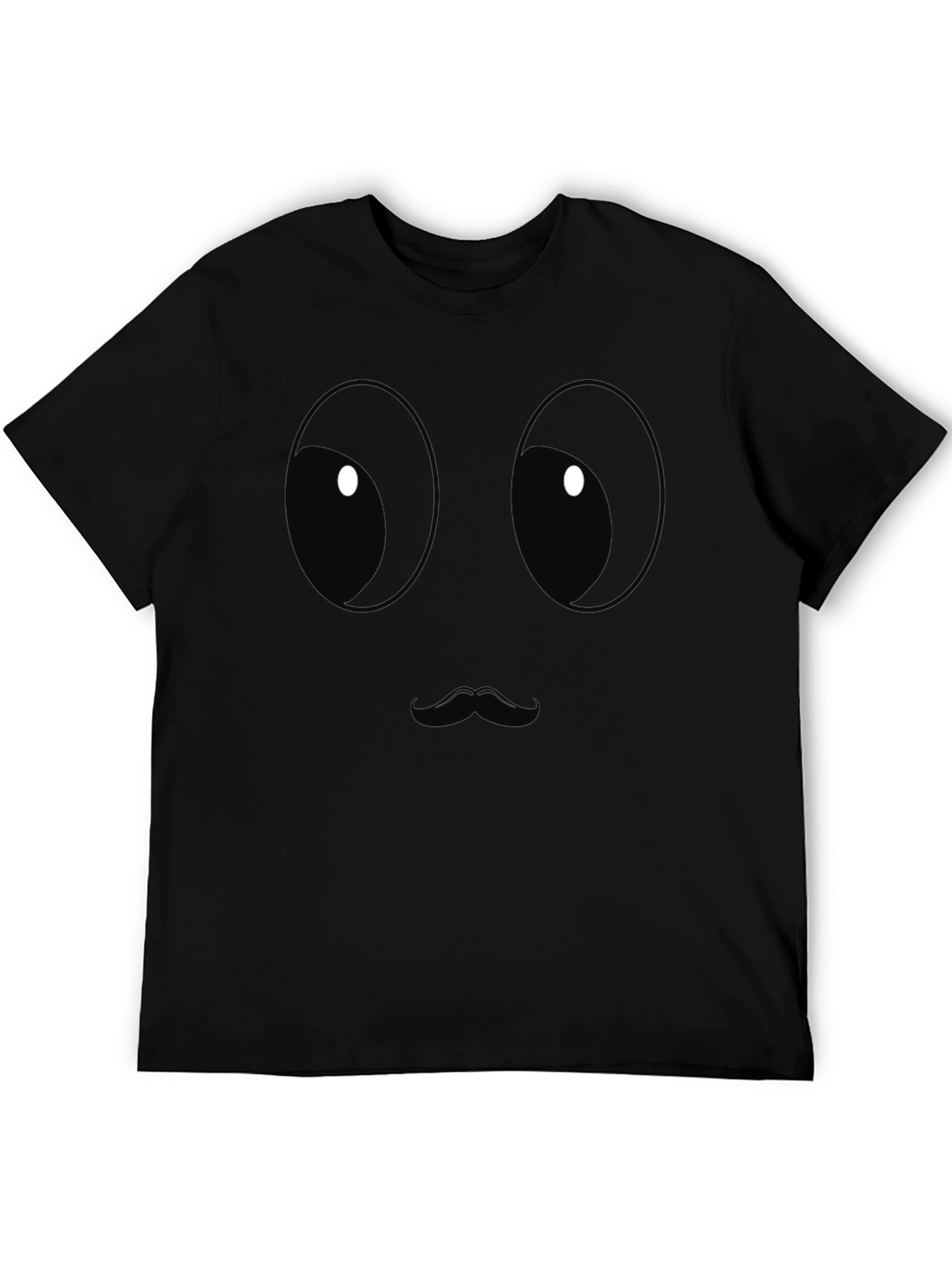 Funny Face Graphic Print T-Shirt - Black