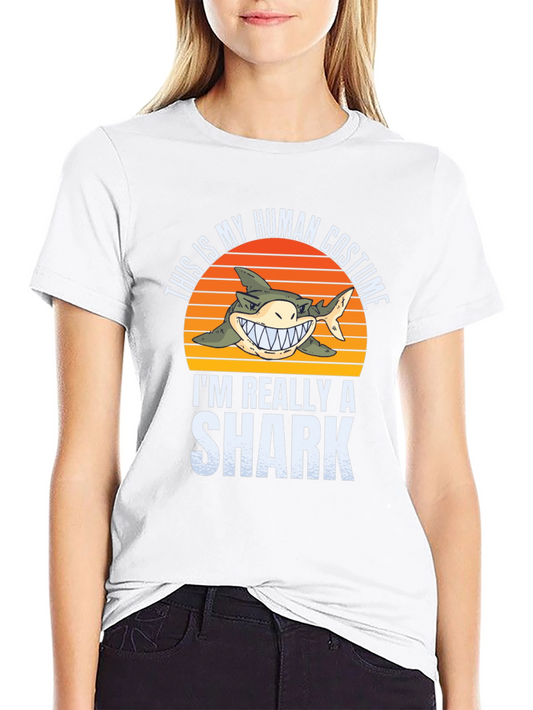 Funny Shark Human Costume Novelty T-Shirt