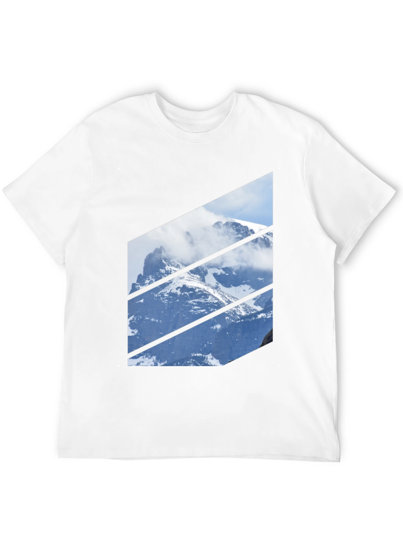 Mountainscape Graphic Tee - Black Crew Neck