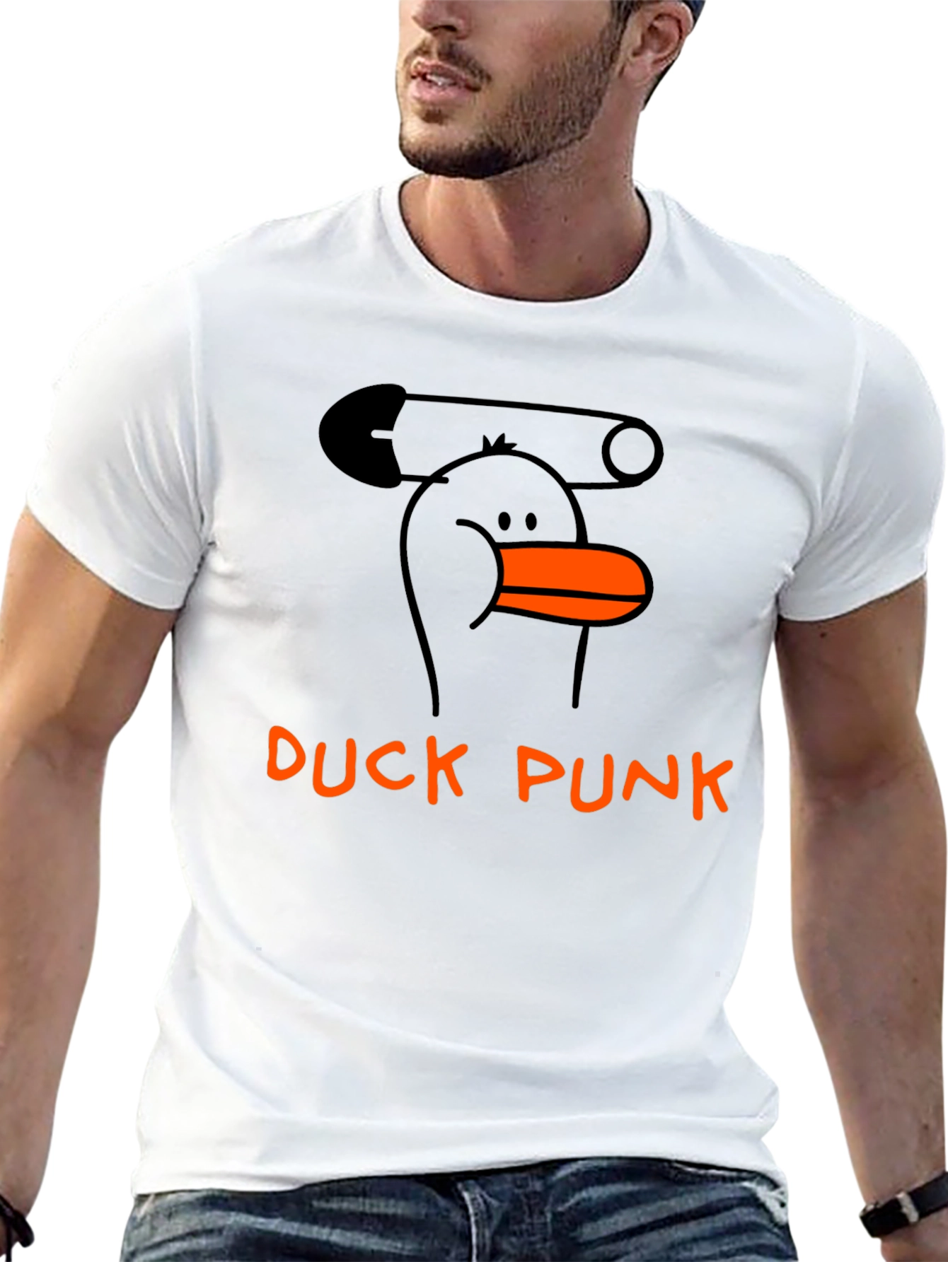 Duck Punk T-Shirt - Edgy Cartoon Style
