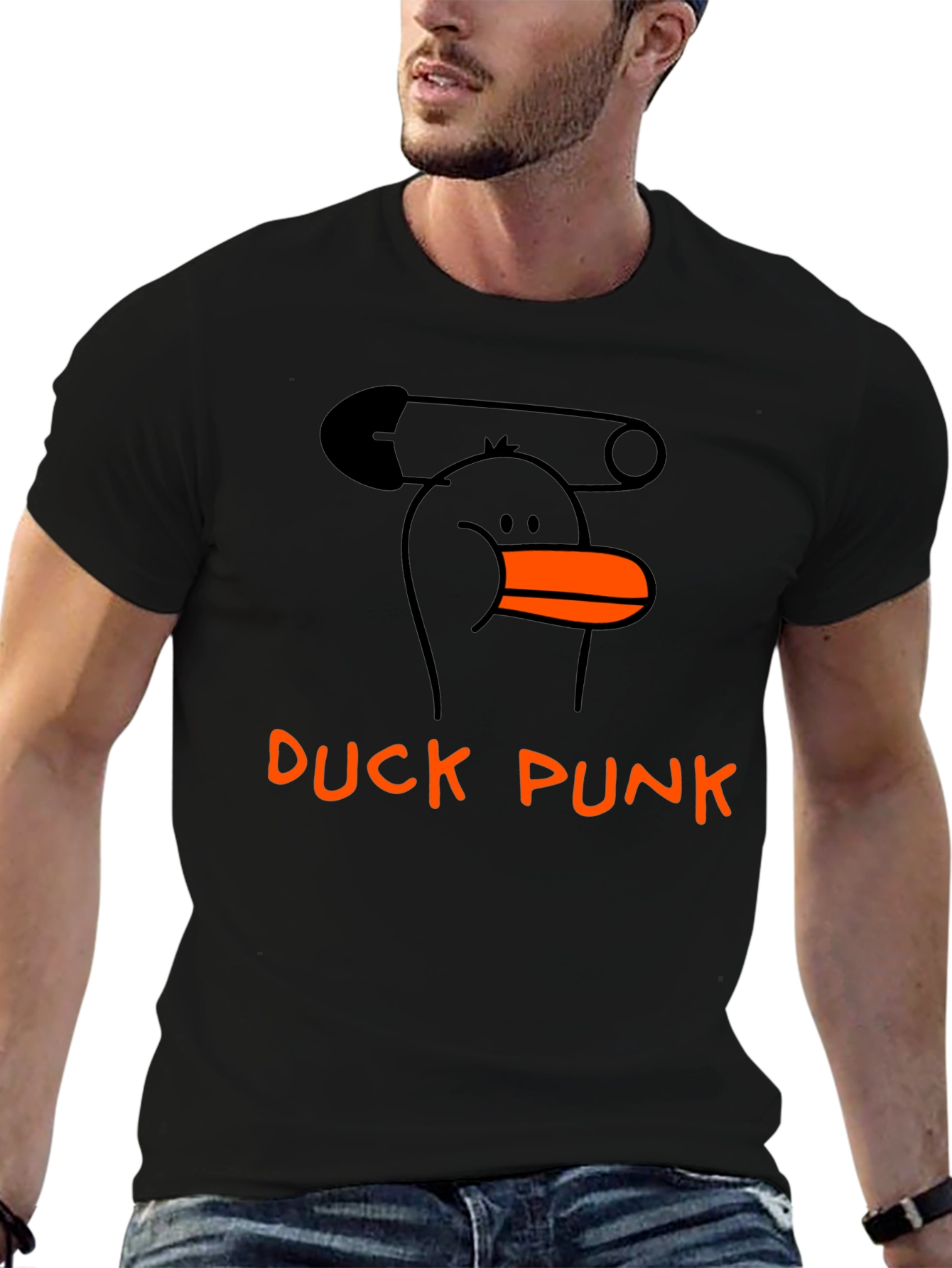 Duck Punk T-Shirt - Edgy Cartoon Style