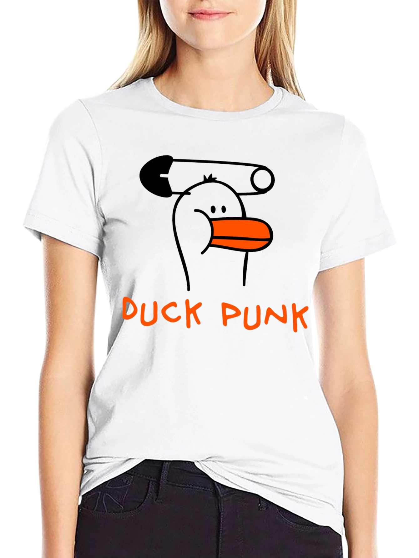 Duck Punk T-Shirt - Edgy Cartoon Style