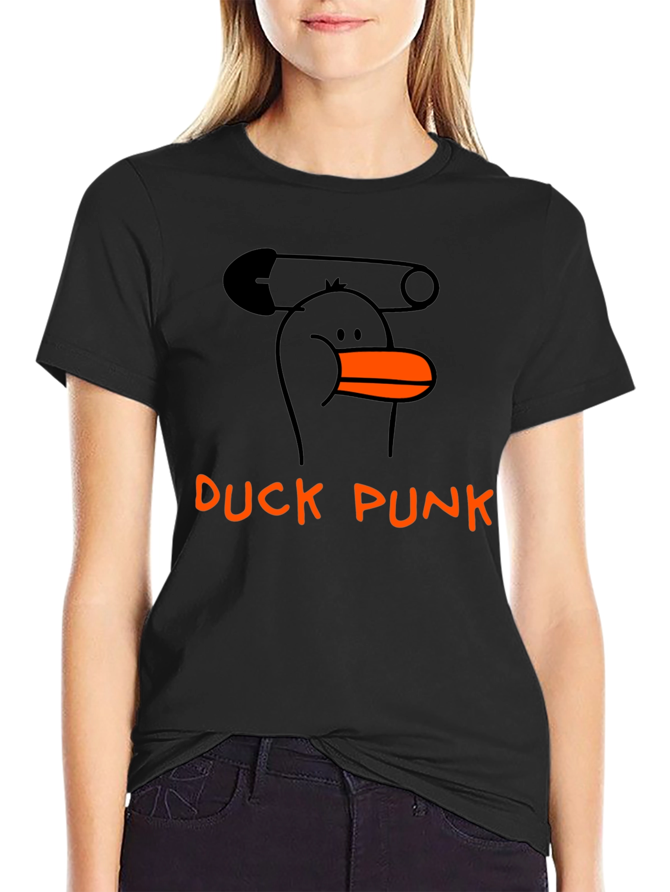 Duck Punk T-Shirt - Edgy Cartoon Style