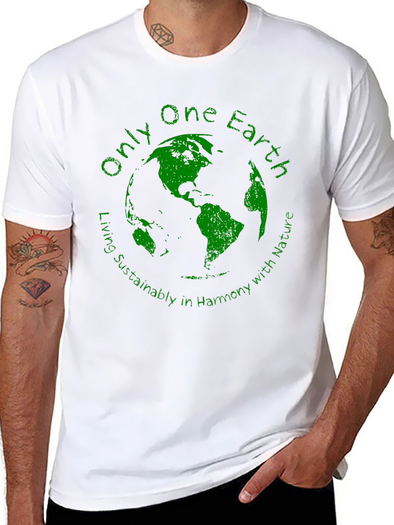 Eco-Friendly Only One Earth Graphic T-Shirt