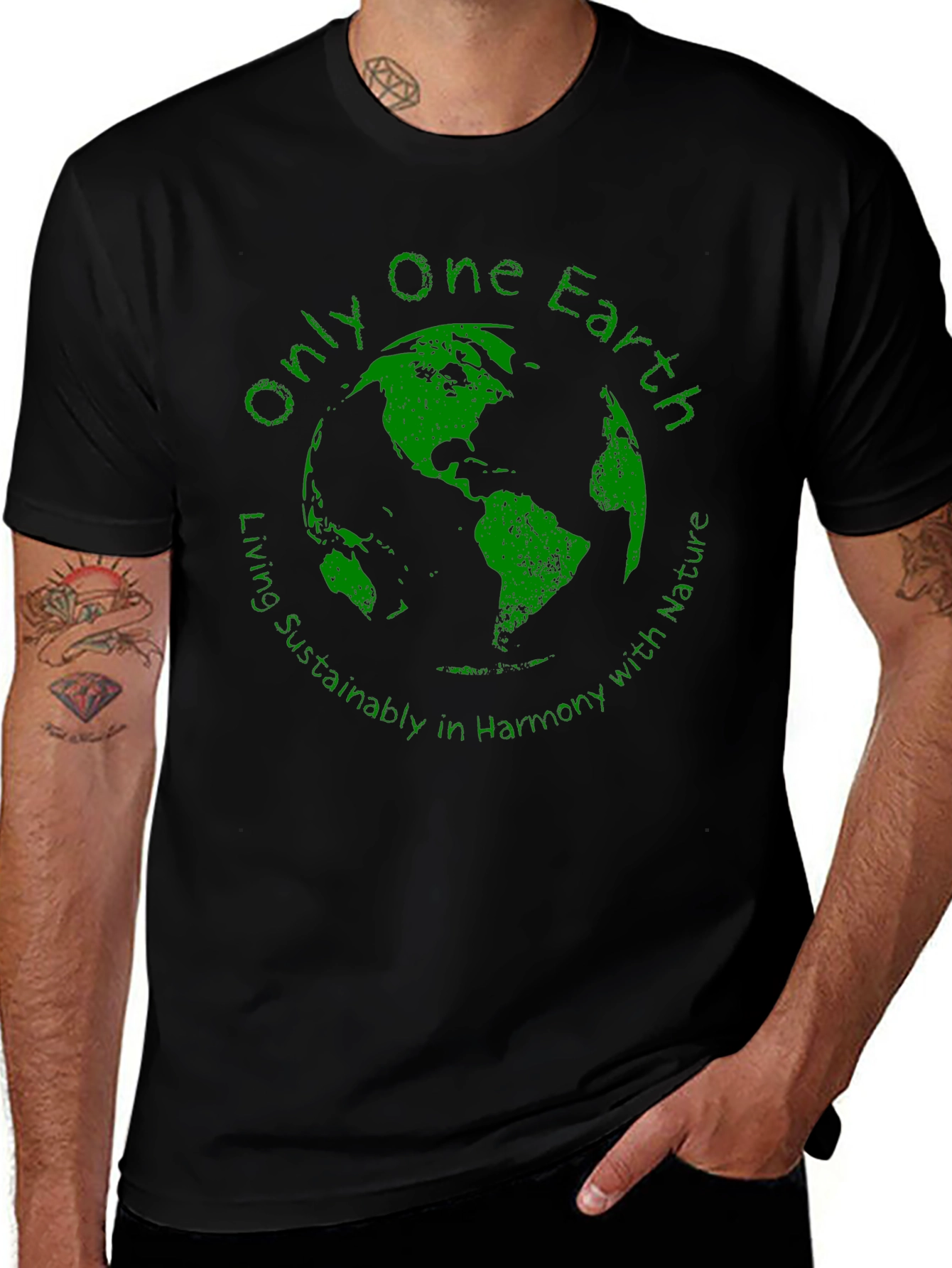 Eco-Friendly Only One Earth Graphic T-Shirt