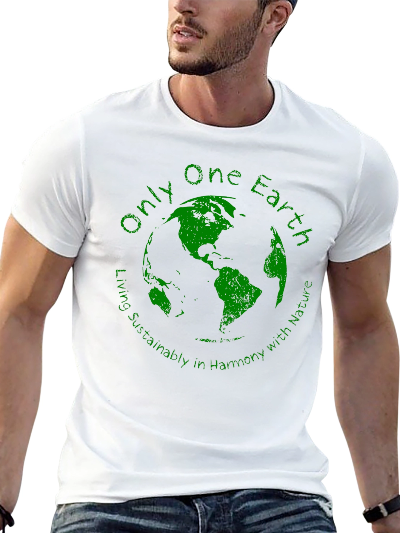Eco-Friendly Only One Earth Graphic T-Shirt
