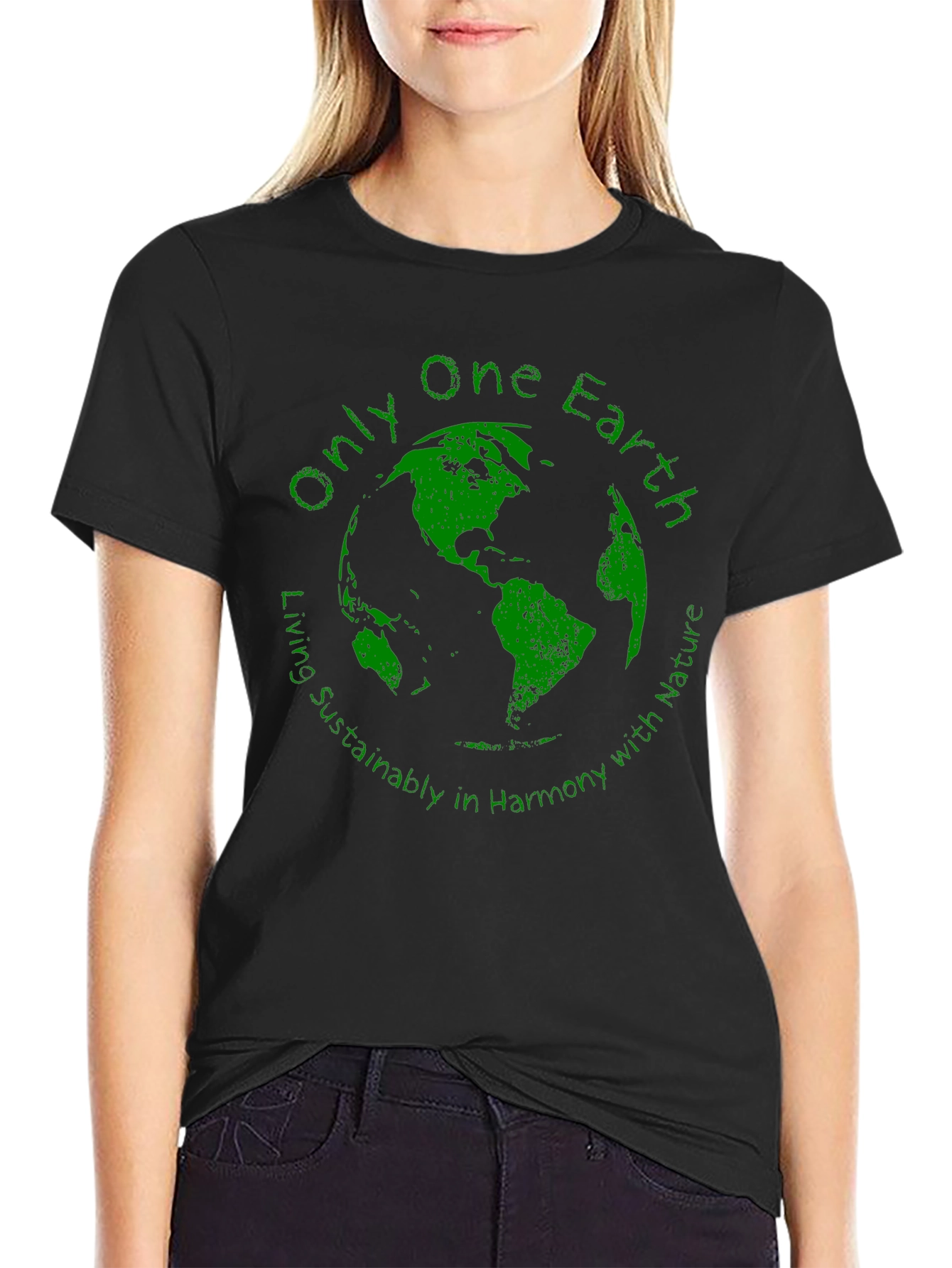 Eco-Friendly Only One Earth Graphic T-Shirt