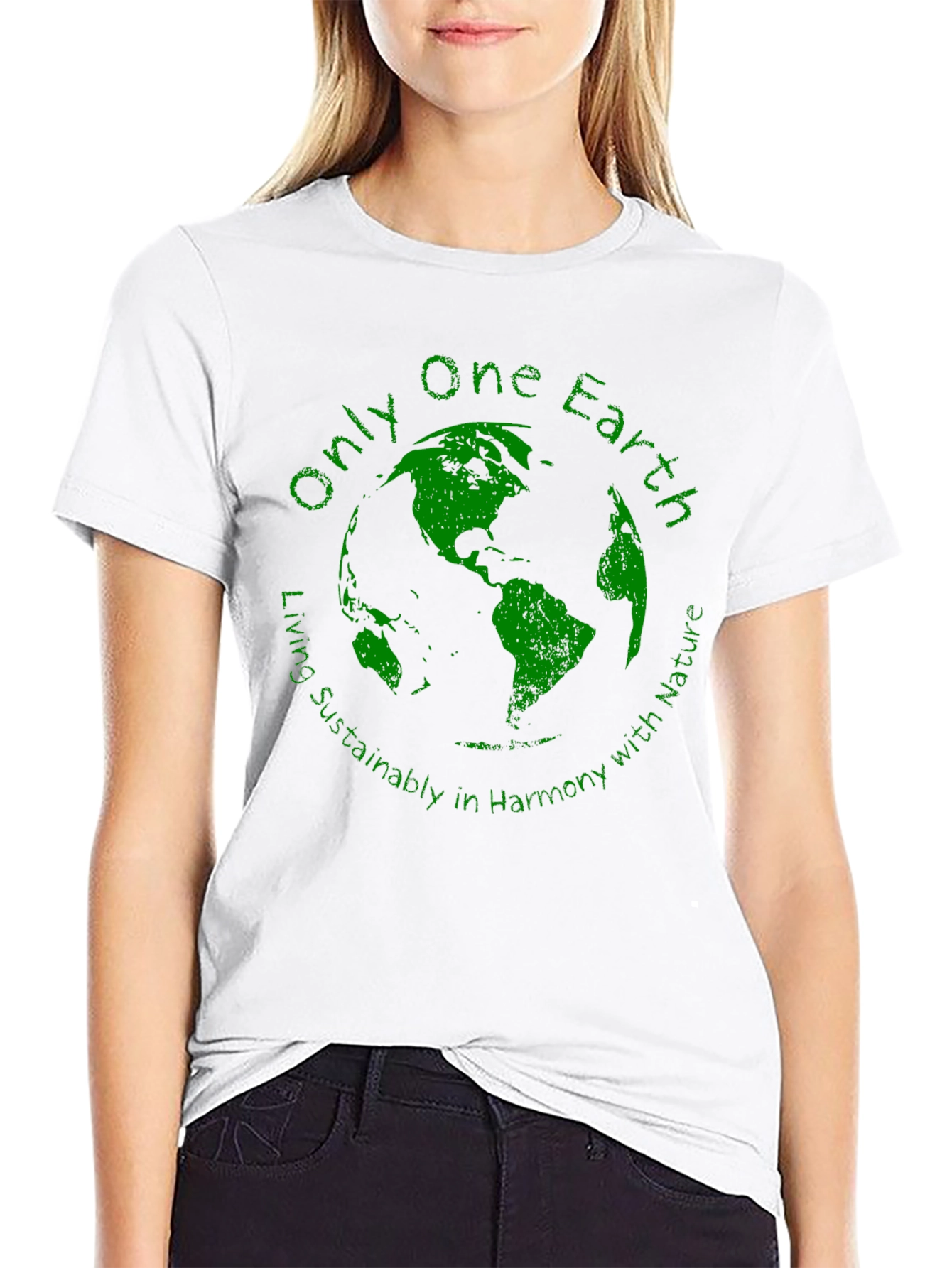 Eco-Friendly Only One Earth Graphic T-Shirt