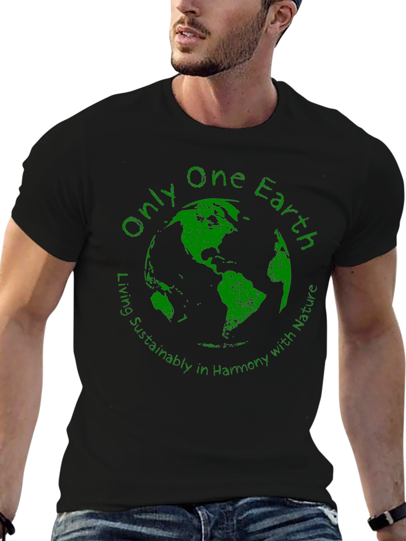 Eco-Friendly Only One Earth Graphic T-Shirt