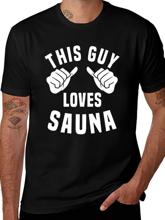 This Guy Loves Sauna T-Shirt - Funny Sauna Gift