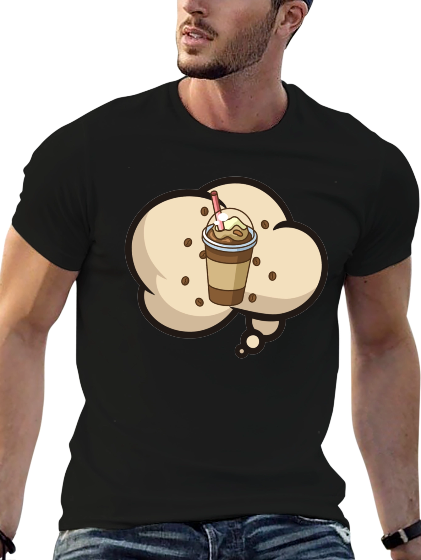 Coffee Frappe T-Shirt - Black Graphic Tee