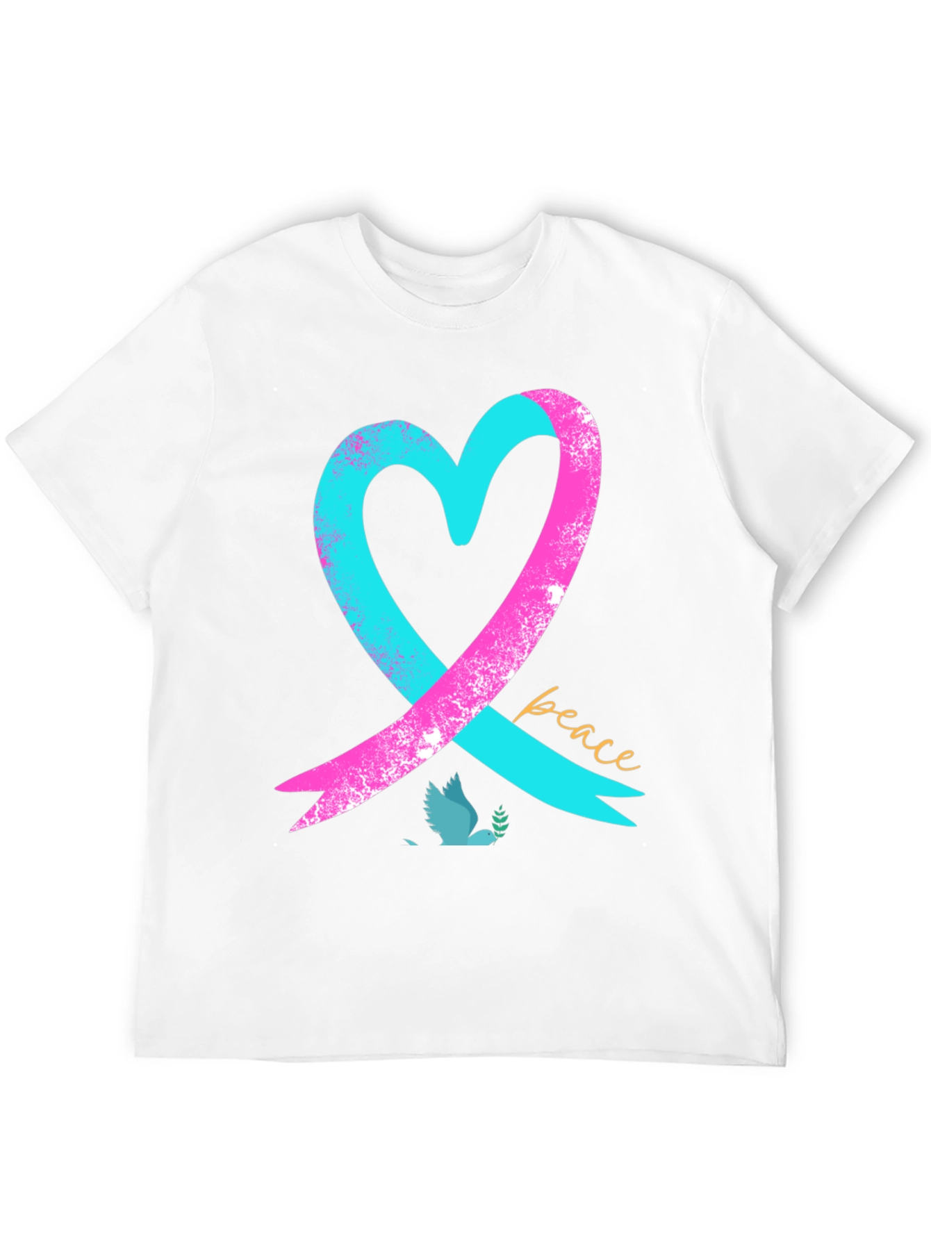 Peace Heart Dove T-Shirt - Black