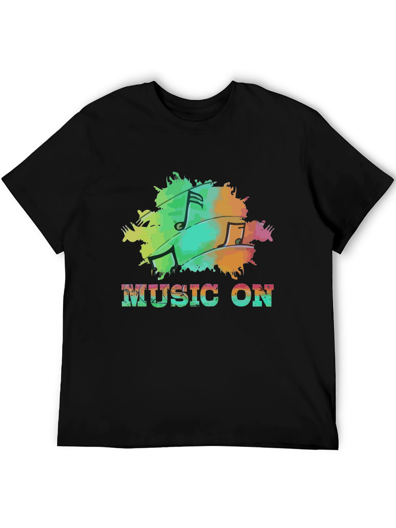 Music On Black T-Shirt