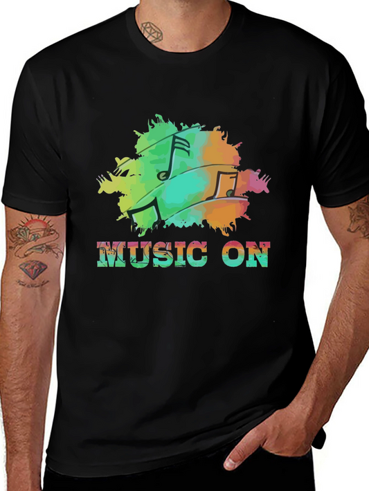 Music On Black T-Shirt