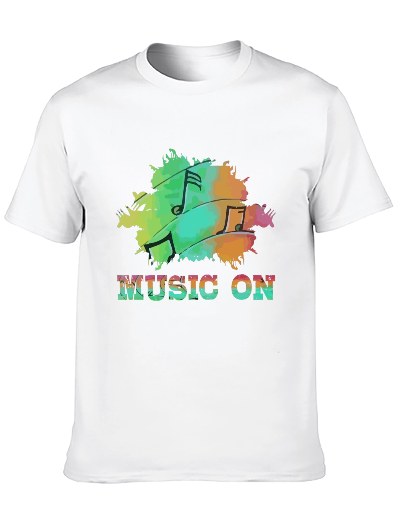 Music On Black T-Shirt