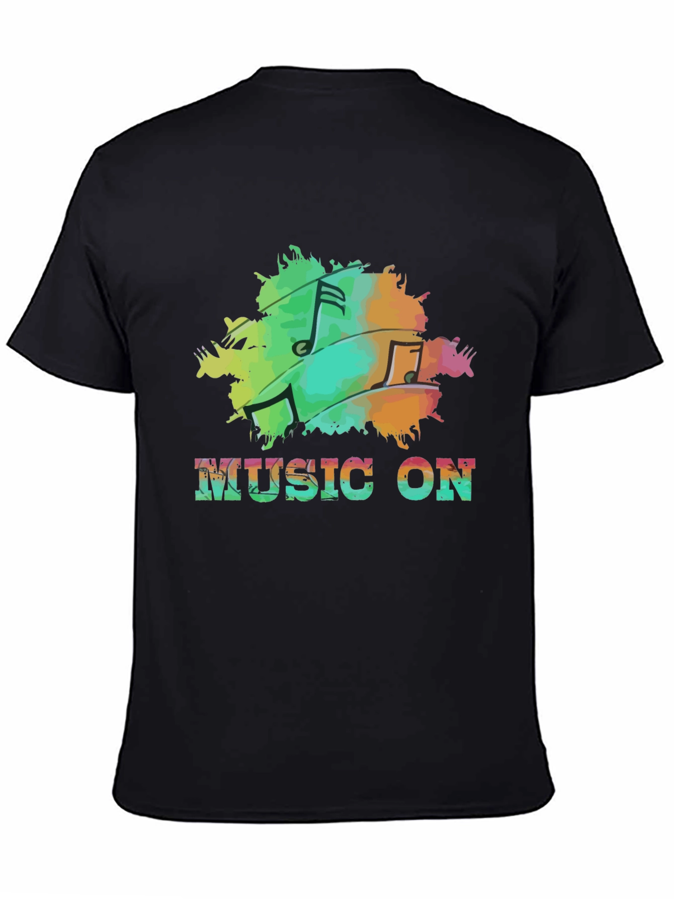 Music On Black T-Shirt