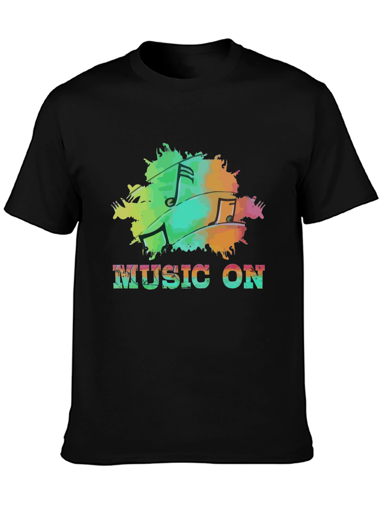 Music On Black T-Shirt