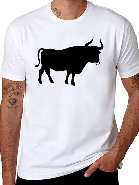 Bull Silhouette Black Graphic Tee