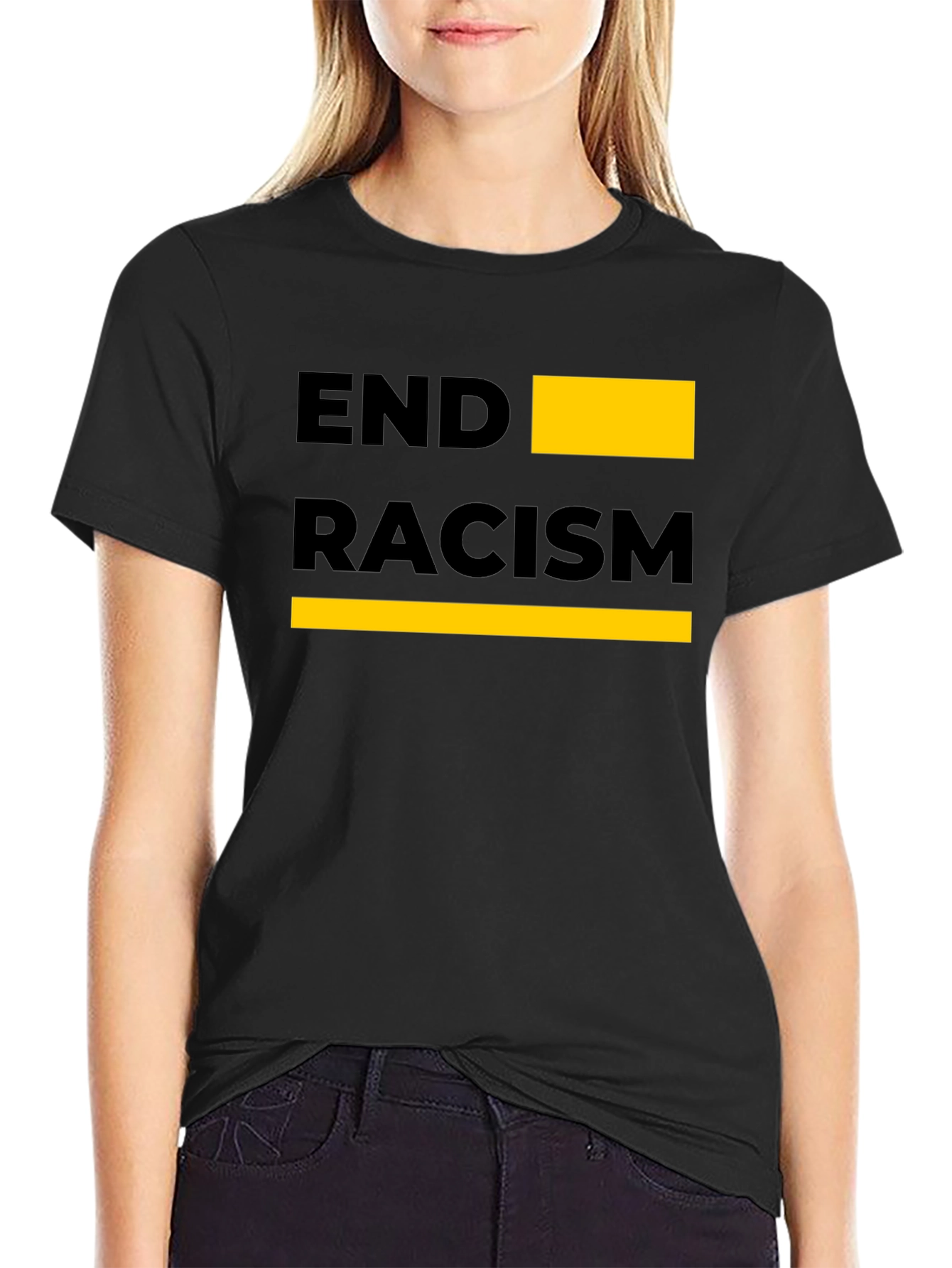 End Racism Graphic Tee - Black Unisex T-Shirt