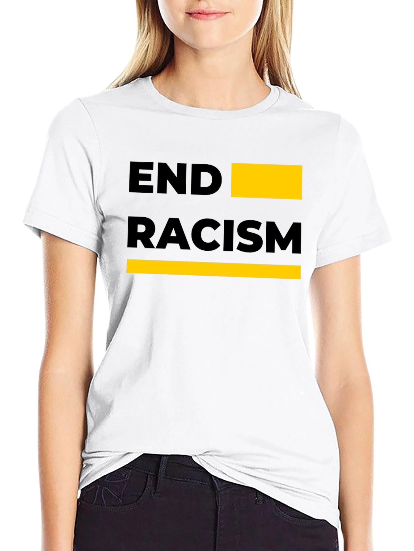 End Racism Graphic Tee - Black Unisex T-Shirt