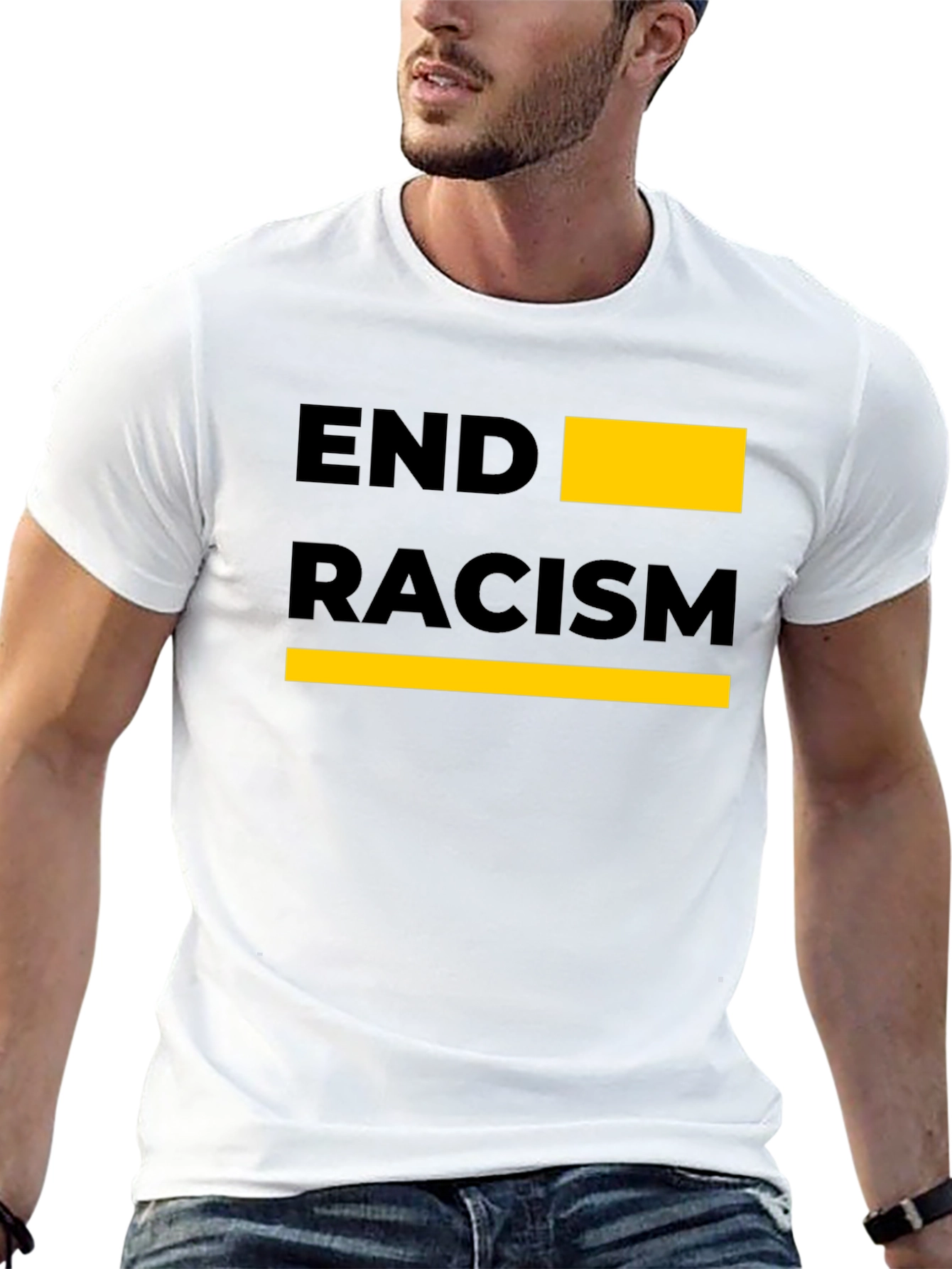 End Racism Graphic Tee - Black Unisex T-Shirt