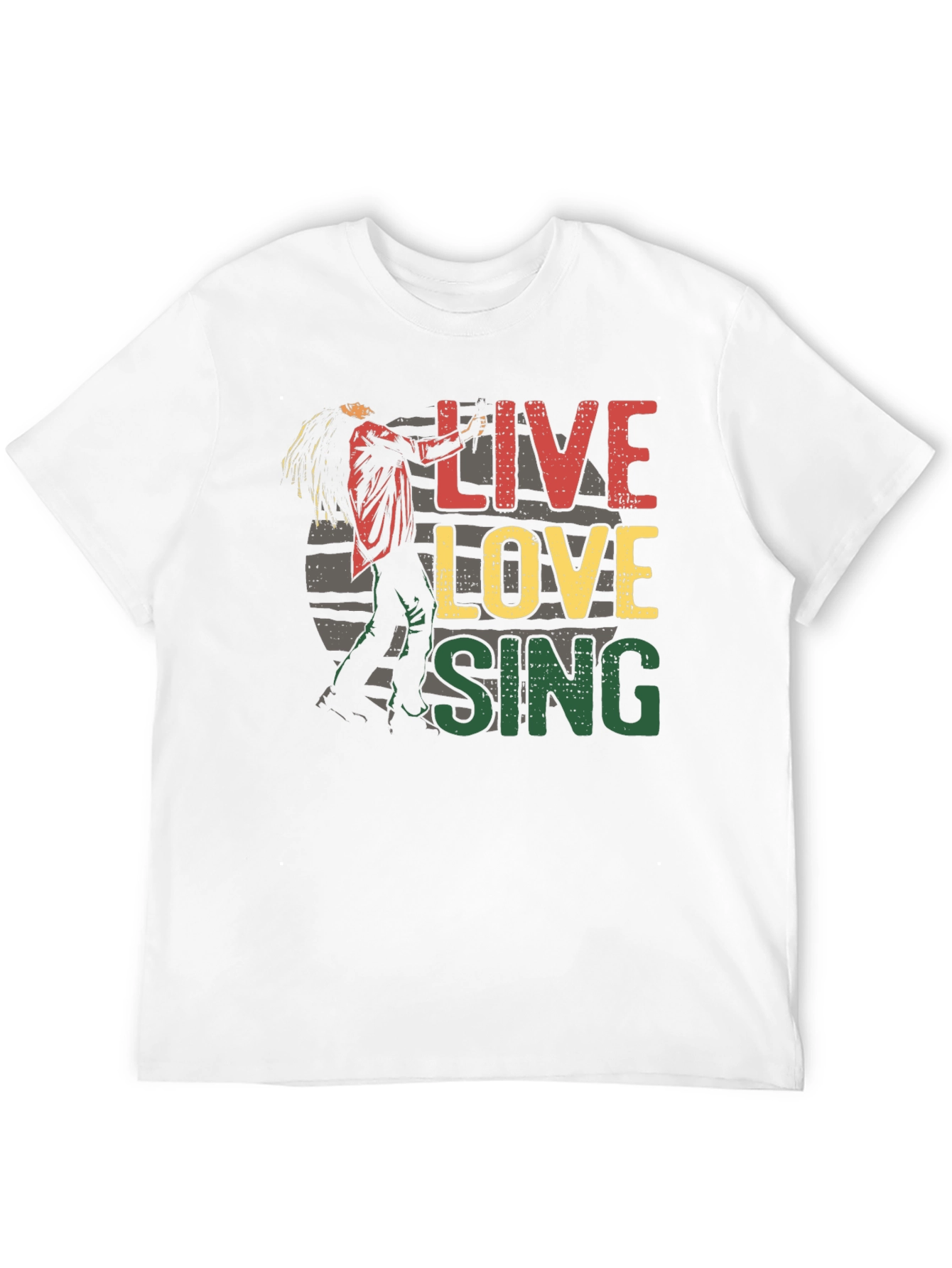 Live Love Sing Graphic Tee - Black Cotton T-Shirt