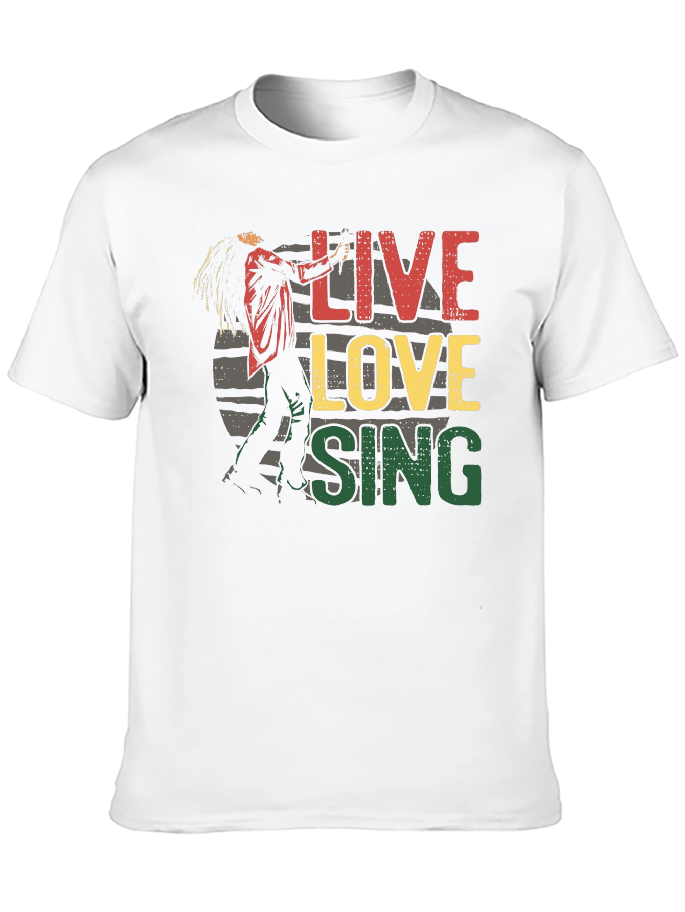 Live Love Sing Graphic Tee - Black Cotton T-Shirt