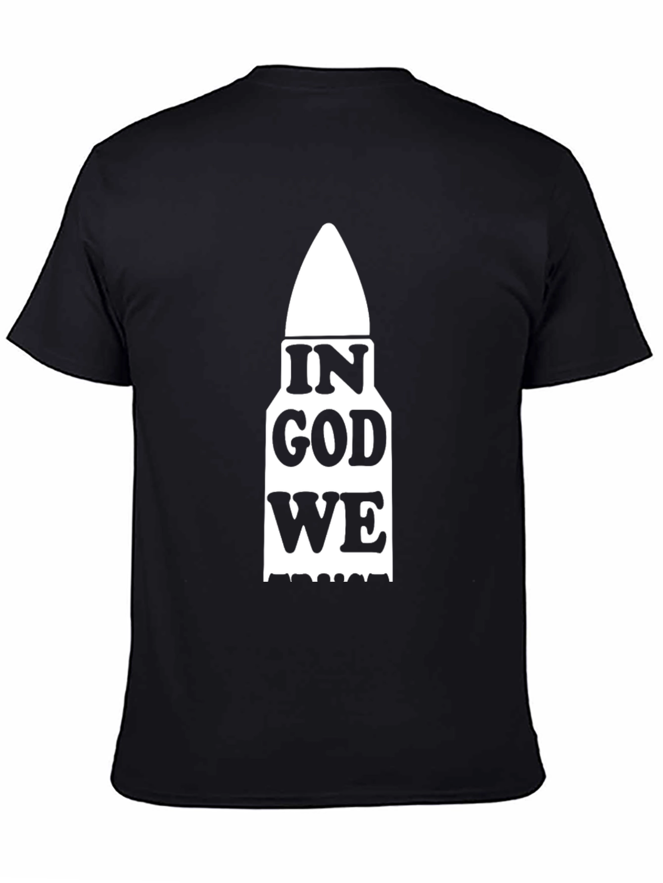 In God We Trust Bullet Design Black T-Shirt