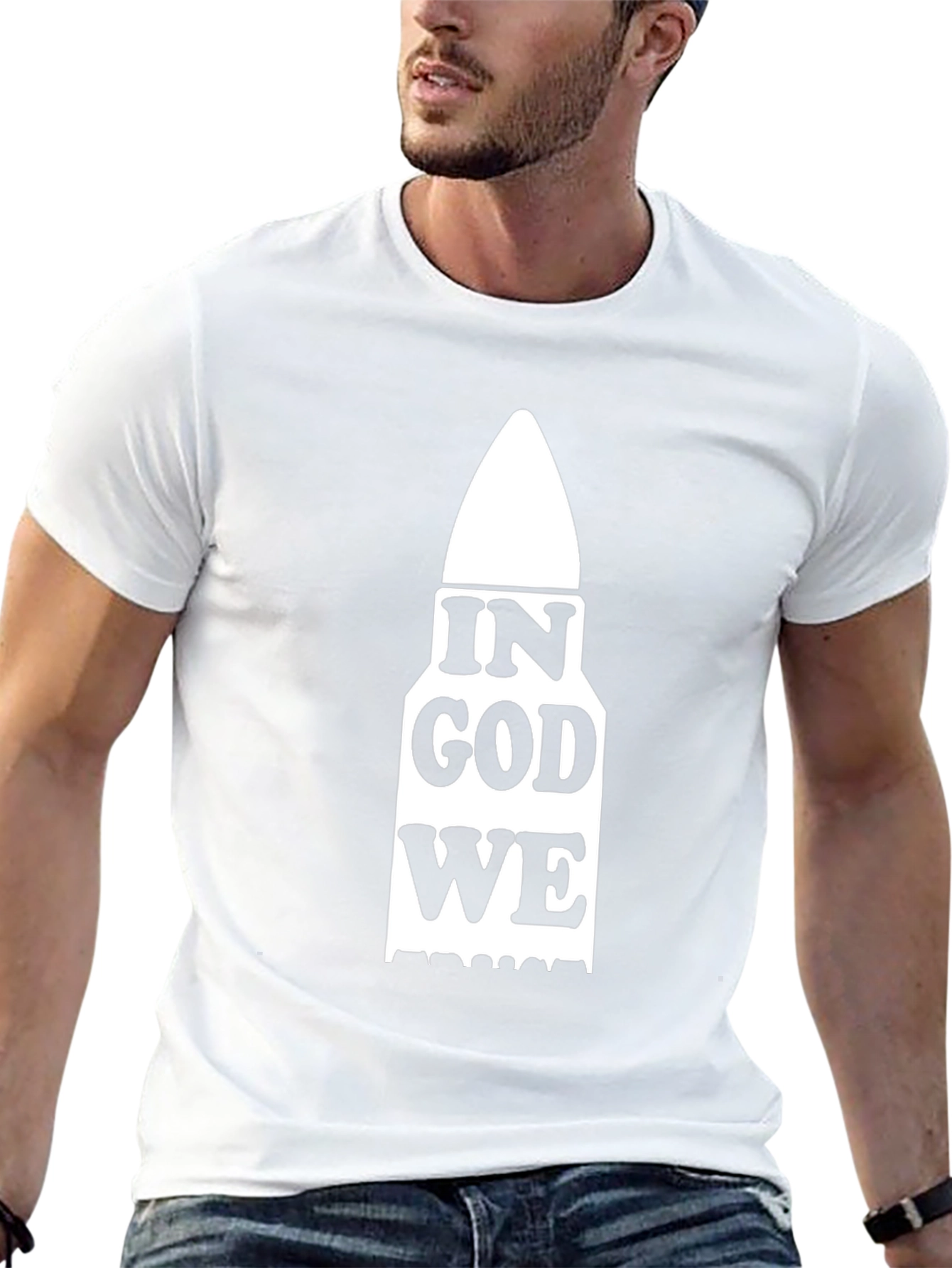 In God We Trust Bullet Design Black T-Shirt