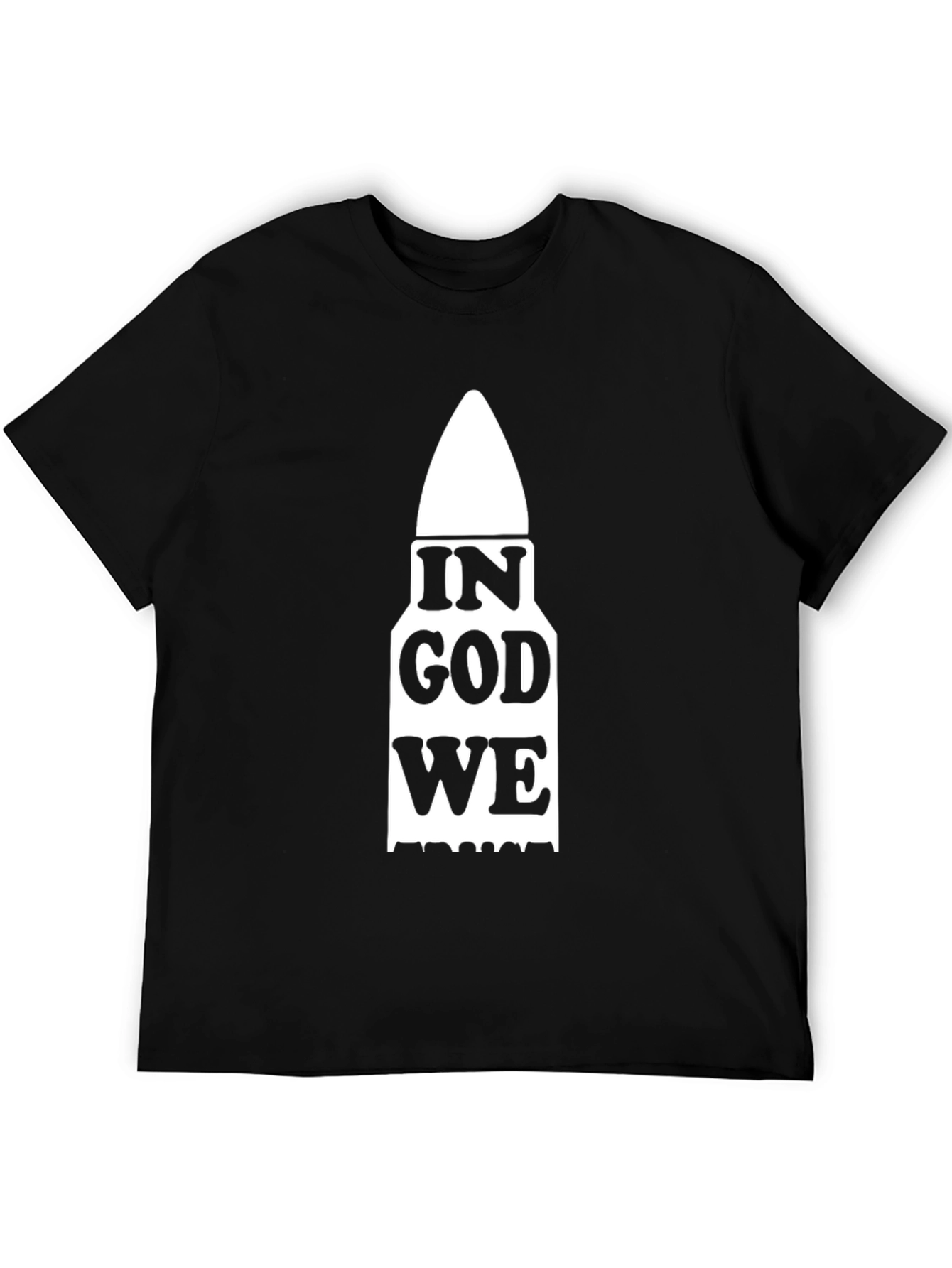 In God We Trust Bullet Design Black T-Shirt