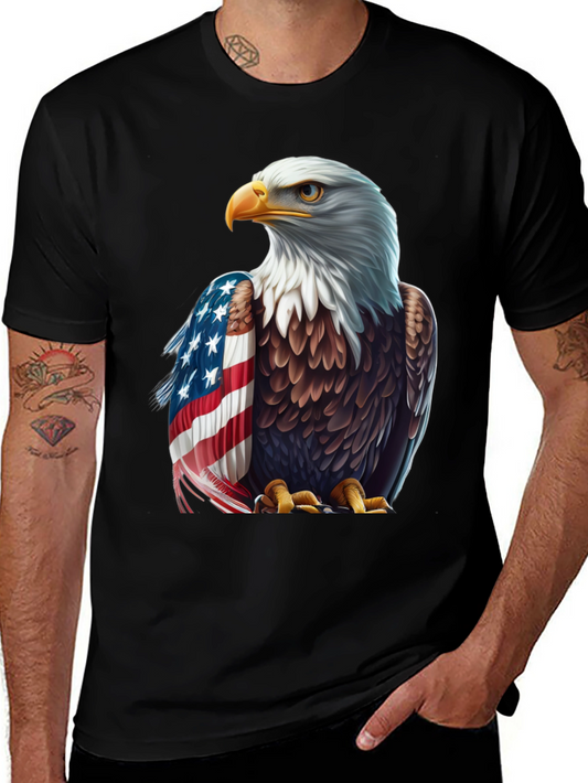 Patriotic Eagle Graphic Tee - American Pride