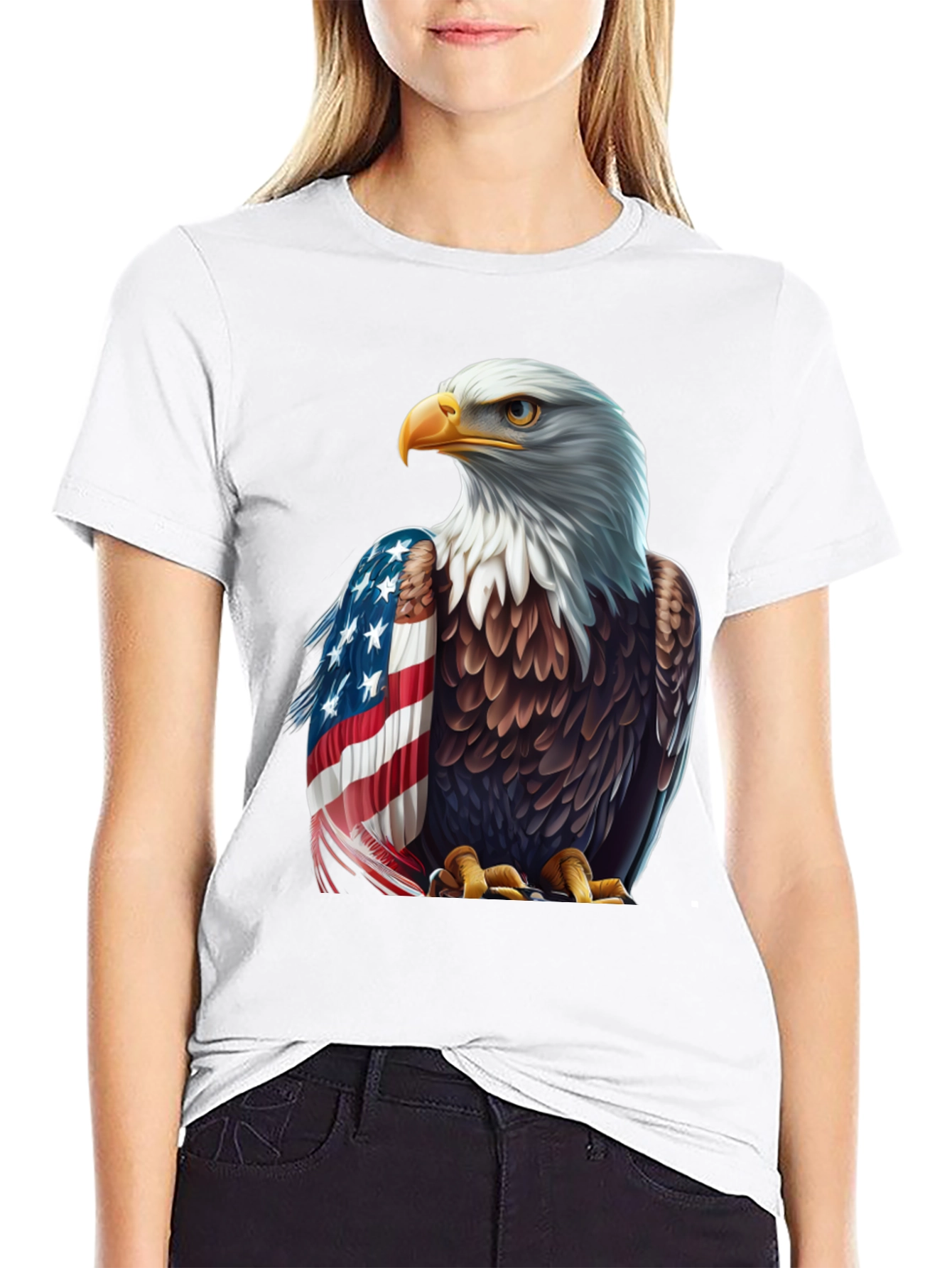 Patriotic Eagle Graphic Tee - American Pride