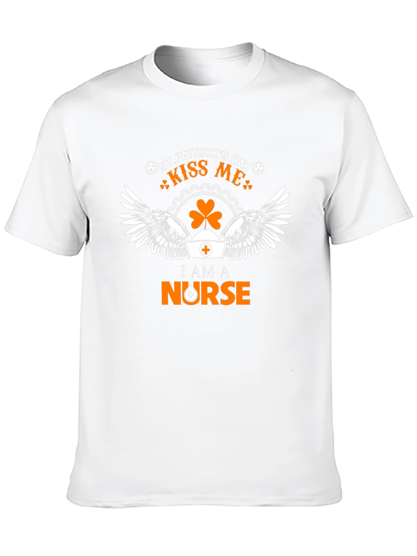 St. Patricks Day Nurse Kiss Me Black T-Shirt