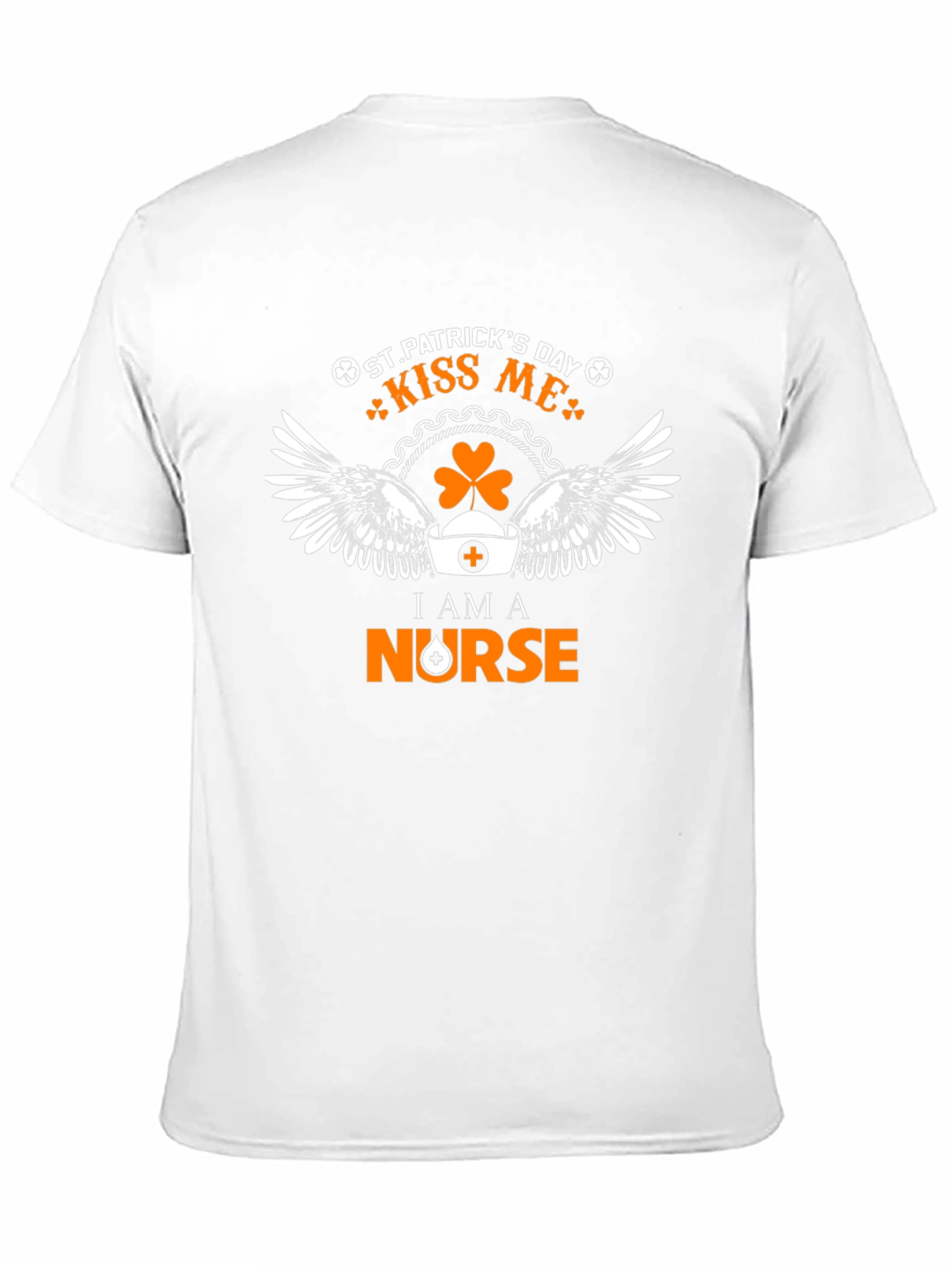 St. Patricks Day Nurse Kiss Me Black T-Shirt